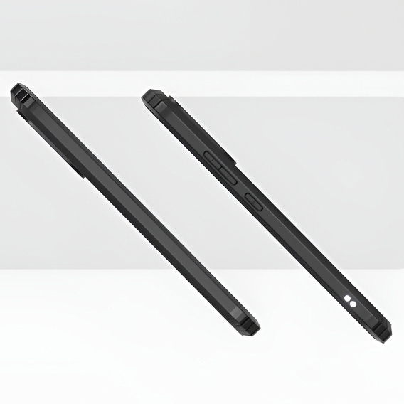 Etui do Oppo Reno 14 F / 14 FS, AntiDrop Hybrid, przezroczyste z czarną ramką