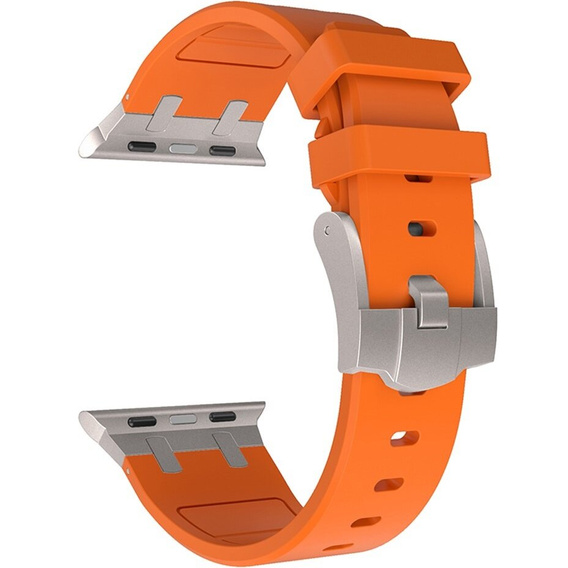 Pasek Silikonowy do Apple Watch 1/2/3/4/5/6/7/8/9/10/11/SE Ultra 1/2/3 42/44/45/46/49mm, Pomarańczowy