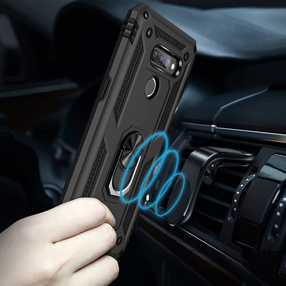 Etui pancerne do LG K50S, Nox Case Ring, czarne