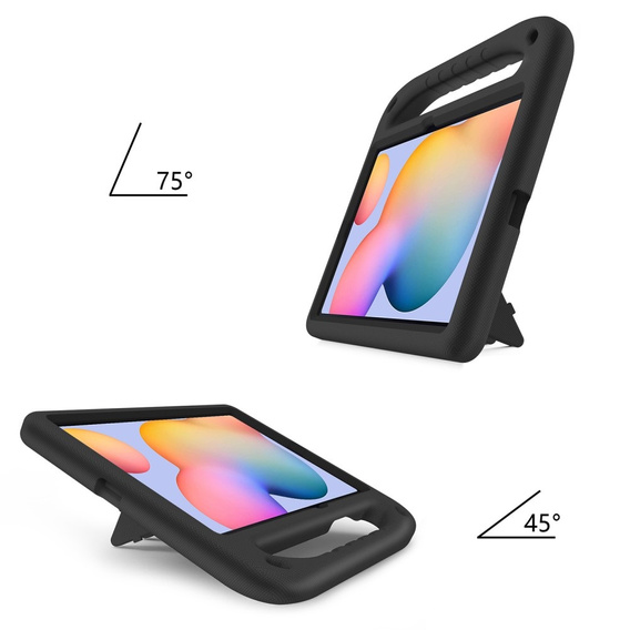 Etui dla dzieci do Samsung Galaxy Tab S6 Lite 10.4" 2020/2022/2024, dziecięce z uchwytem, czarne
