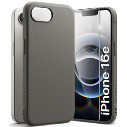 Etui Ringke do Iphone 16E, Onyx, Szare + Szkło Hartowane 9H