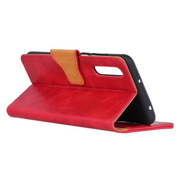 Skórzane Etui Wallet do Samsung Galaxy A50/A50S/A30S, czerwone