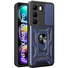 Etui pancerne do Infinix Hot 50 Pro 4G, CamShield Slide, niebieskie