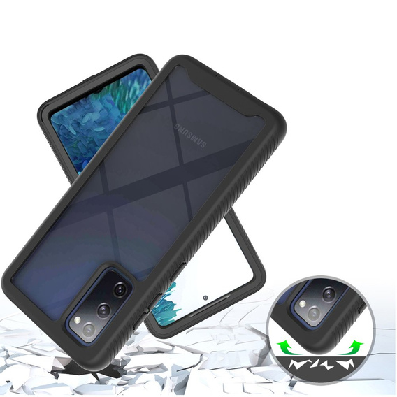 Etui do Samsung Galaxy S20 FE, Shockproof, z folią, czarne