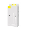 Baseus Encok H17 – słuchawki douszne z mikrofonem mini jack 3,5 mm białe