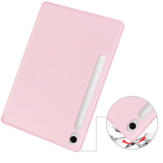 Etui do Samsung Galaxy Tab S10 FE+ Plus, Smartcase z miejscem na rysik, różowe