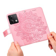 Etui z klapką do Xiaomi Redmi Note 13 5G, Mandala, różowe rose gold