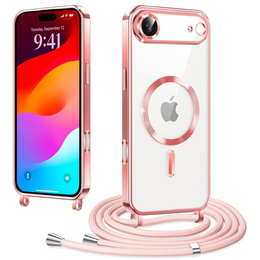 Etui do iPhone Air, Electro MagSafe, różowe + Smycz