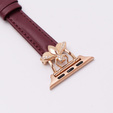 Pasek Skórzany do Apple Watch 1/2/3/4/5/6/7/8/9/10/11/SE Ultra 1/2/3 42/44/45/46/49mm, Bordowy