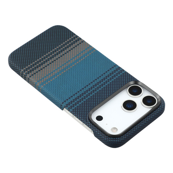 Etui do iPhone 17 Pro, z włókna aramidowego, do MagSafe, niebieskie