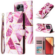 Etui z klapką do Xiaomi Redmi Note 13 Pro 4G / Xiaomi Redmi Note 14S / Xiaomi Poco M6 Pro 4G, Wallet, Marble fioletowe
