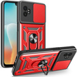 Etui z podstawką i przesłoną aparatu do Samsung Galaxy Xcover 7 Pro – czerwone, pancerne, z ochroną kamery
