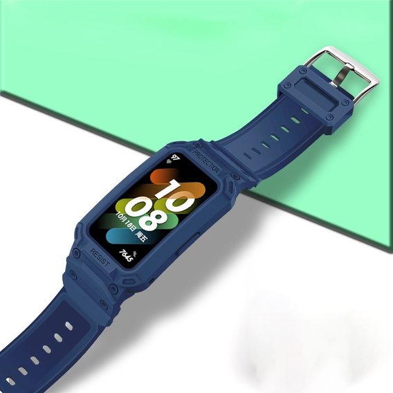 Pasek z Etui do Huawei Band 6 / Huawei Band 7, Niebieski