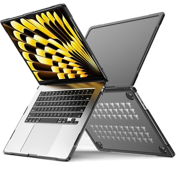 Etui do MacBook Air 15 2023/2024/2025, Czarne / Przezroczyste