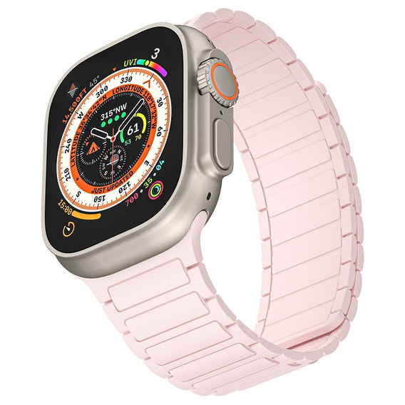 Pasek Silikonowy do Apple Watch 1/2/3/4/5/6/7/8/9/10/11/SE Ultra 1/2/3 42/44/45/46/49mm, Różowy