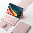 Etui z klawiaturą do Xiaomi Pad 5/5 Pro, różowe rose gold