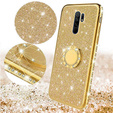 Etui do Xiaomi Redmi 9, Bling brokat, Złote