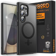 Zestaw Etui do Samsung Galaxy S25 Ultra, do MagSafe, ERBORD Matt Case, czarny + 3x Szkło na ekran