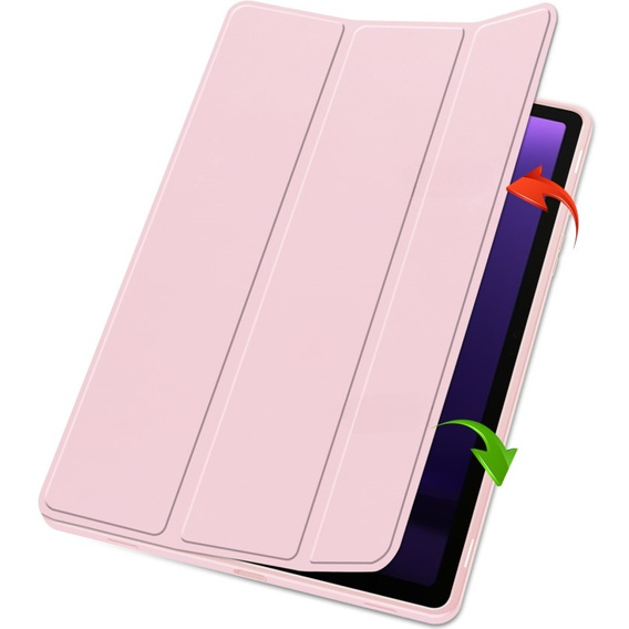 Etui do Samsung Galaxy Tab S10 FE+ Plus, Smartcase z miejscem na rysik, różowe