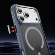 Etui pancerne do iPhone 17 Pro Max, Matt Case, do MagSafe, matowe z szarą ramką