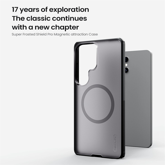 Etui NILLKIN do Samsung Galaxy S26 Ultra, Frosted Shield, do MagSafe, przezroczyste / szare