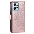 Etui z klapką do Xiaomi Redmi Note 12 4G, Mandala, różowe rose gold