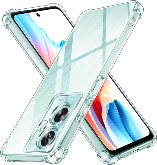 Etui do Oppo A79 5G, Anti-Shock, przezroczyste + Szkło 9H
