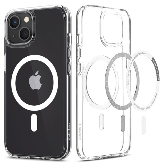 Etui Spigen do iPhone 13, Ultra Hybrid Mag MagSafe, White + Szkło