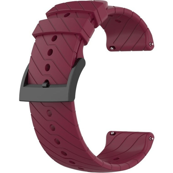 Pasek Silikonowy do Suunto 9 24 mm - Wine Red