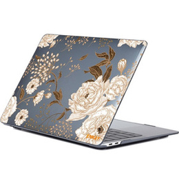 Etui ENKAY HardShell do MacBook Air 13 A2337 M1 A2179 A1932, Złote kwiaty