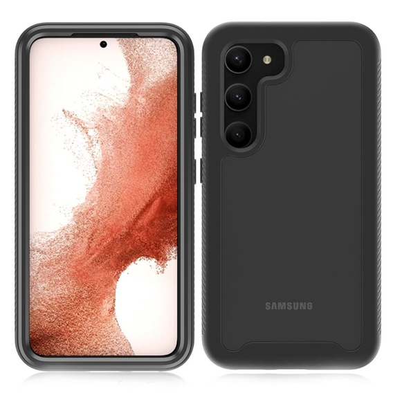 Etui do Samsung Galaxy S23, Shockproof, z folią, czarne