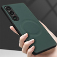Etui do Sony Xperia 1 VI, Leather Hybrid MagSafe, zielone