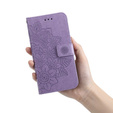 Etui portfelowe z motywem kwiatowym do Honor 400 Lite – Fioletowe