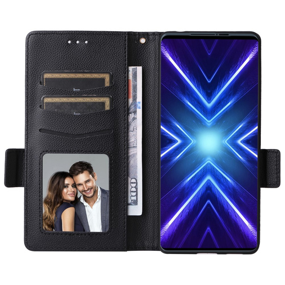 Etui do HTC U24 Pro 5G, Wallet Litchi Leather, czarne