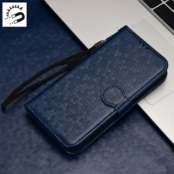 Etui z klapką do Samsung Galaxy M15 5G, Wallet Rhombus, niebieskie