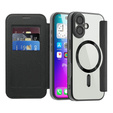 Etui z klapką do iPhone 17, RFID Wallet MagSafe z ochroną aparatu, czarne