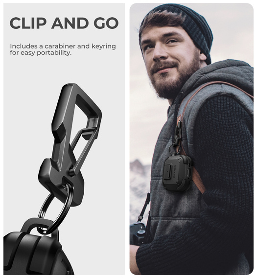 Etui Dexnor na Słuchawki Airpods 4 2024, Rugged Bumper, czarne