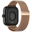 Pasek Bransoleta Milanese do Xiaomi Redmi Watch 4 / Xiaomi Smart Band 8 Pro / Xiaomi Smart Band 9 Pro, Różowa Rose Gold