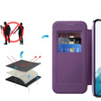 Etui do Samsung Galaxy S22 5G, FlipMag Secure portfel z klapką RFID, do MagSafe, fioletowe