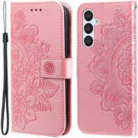 Etui z klapką do Samsung Galaxy A54 5G, Mandala, różowe rose gold