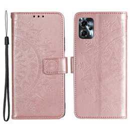 Etui z klapką do Motorola Moto G13 / G23, Mandala, różowe rose gold