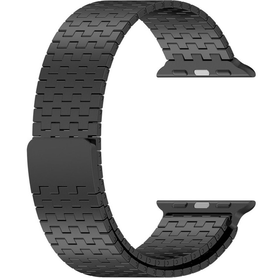 Stalowa Bransoleta do Apple Watch 1/2/3/4/5/6/7/8/9/10/11/SE Ultra 1/2/3 42/44/45/46/49mm, Czarna