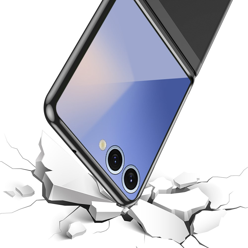 Czarne etui z twardego PC do Samsung Galaxy Z Flip7 – trwała ochrona obudowy