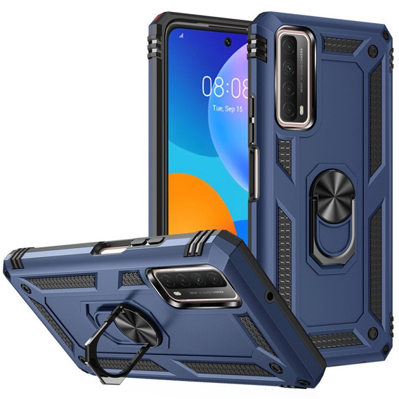 Etui pancerne do Huawei P Smart 2021, Nox Case Ring, niebieskie