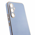 Etui do Samsung Galaxy A15, Glamour CamShield, niebieskie + szkło 9H