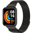 Pasek Bransoleta Milanese z Etui do Xiaomi Redmi Watch 2 Lite, Czarny