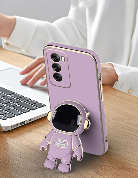 Etui do Oppo Reno 12, Astronaut, fioletowe