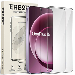 2x Szkło Hartowane do OnePlus 15R, ERBORD 9H Hard Glass, szybka