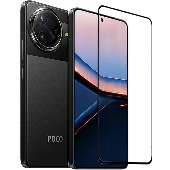 Szkło Hartowane 3D do Xiaomi Poco F7 Ultra, czarna ramka