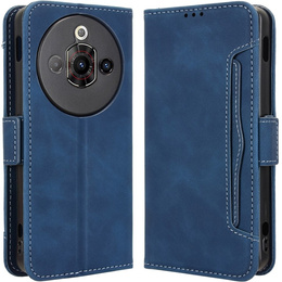 Etui z klapką do Nubia Focus Pro 5G, Card Slot, niebieskie